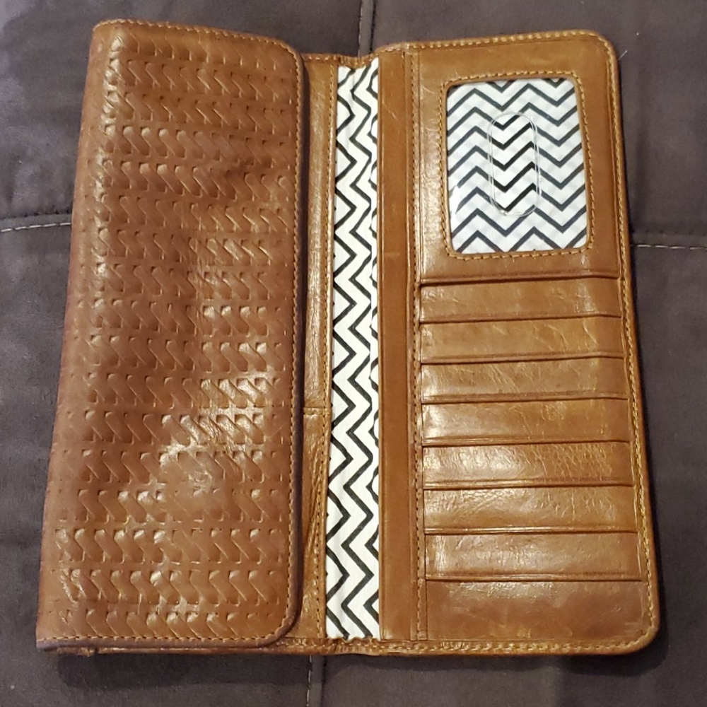 Hobo Brown Leather Wallet